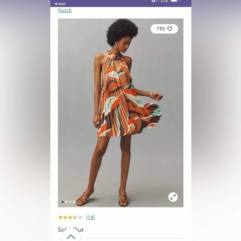 Anthropologie Hutch Halter Mini Dress Large XL NWT - Picture 3 of 10